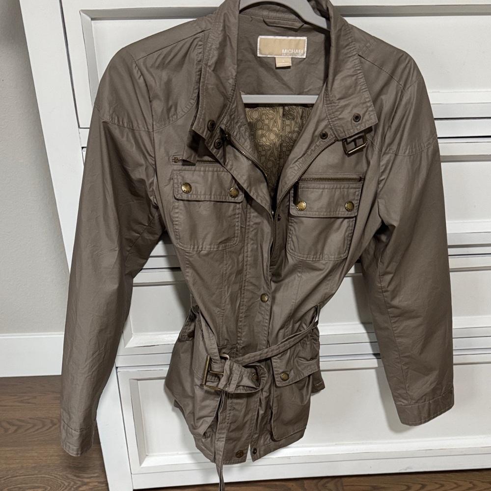 Michael Kors Women's Beige Utility Jacket